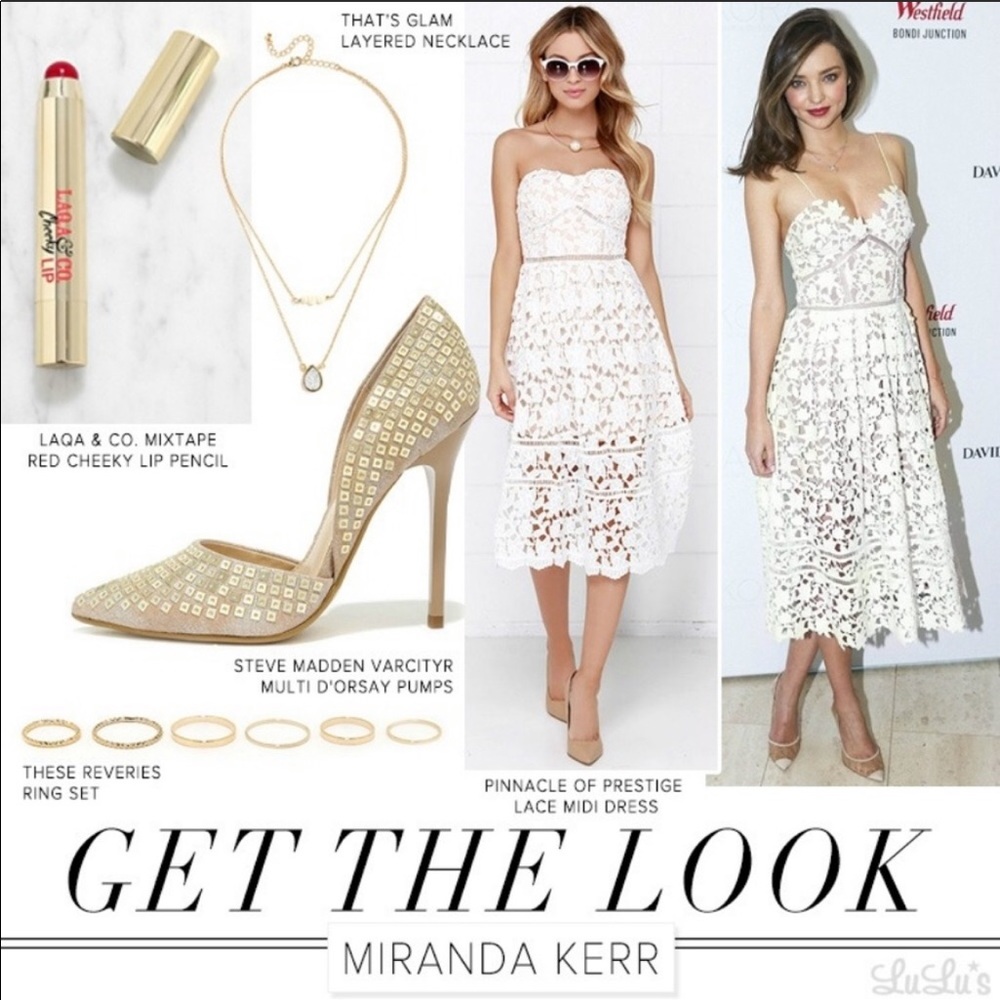 Lulu’s Pinnacle of Prestige Lace Dress, Size S